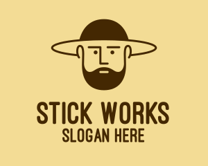 Bearded Hat Man  logo design