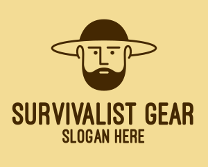 Bearded Hat Man  logo design