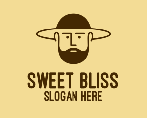 Bearded Hat Man  logo design