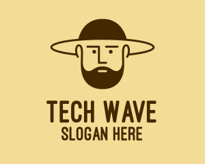 Bearded Hat Man  logo design