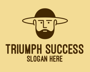 Bearded Hat Man  logo design