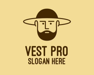 Bearded Hat Man  logo design