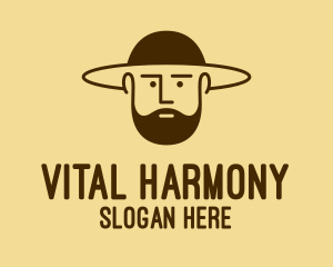 Bearded Hat Man  logo design