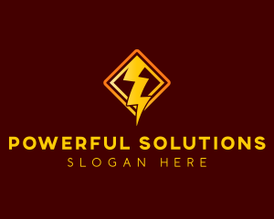 Lightning Bolt Power logo design