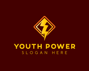 Lightning Bolt Power logo design