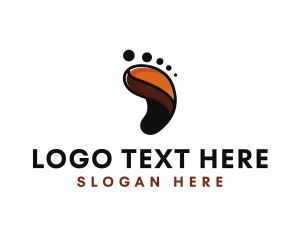 Arabica - Coffee Bean Footprint logo design