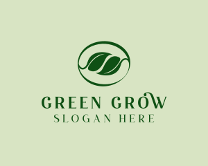 Green Twig Leaf  logo design