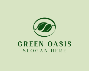 Green Twig Leaf  logo design