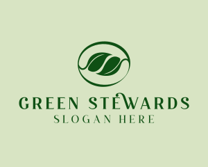 Green Twig Leaf  logo design