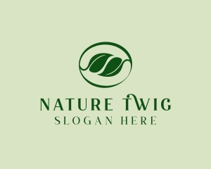Green Twig Leaf  logo design