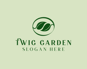 Green Twig Leaf  logo design