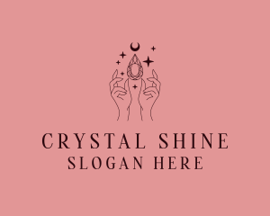 Moon Crystal Gemstone logo