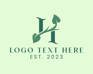 Organic Vine Letter H logo