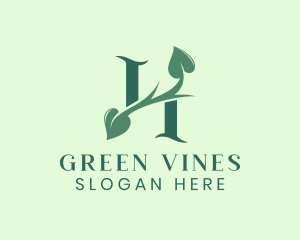 Organic Vine Letter H Logo