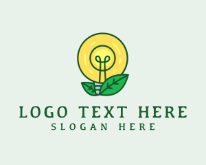 Eco Leaf Lightbulb logo