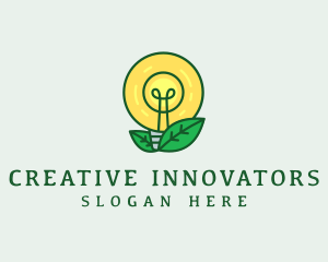 Eco Leaf Lightbulb logo