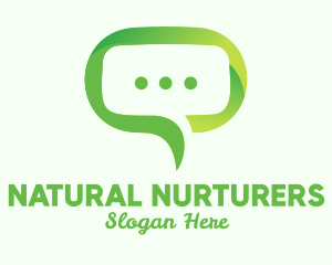 Green Eco Chat Logo