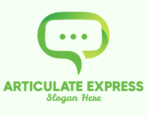 Green Eco Chat logo design