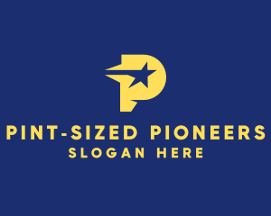 Modern Star Letter P logo design