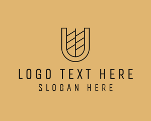 Elegant Luxury Business Letter U logo