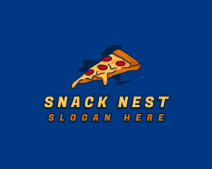 Pepperoni Pizza New York logo design