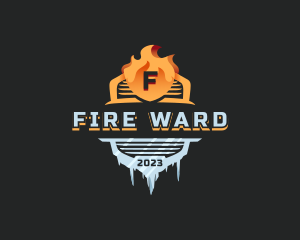 Ice Fire Element logo design