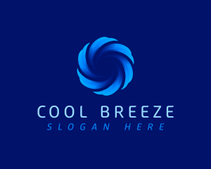 HVAC Air Cooling logo design