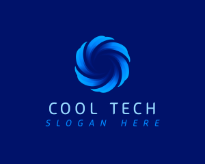 HVAC Air Cooling logo design