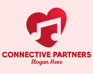 Romantic Music Love Heart logo