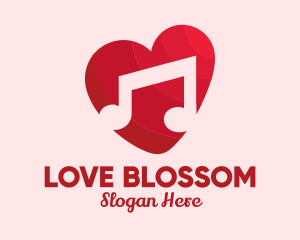 Romantic Music Love Heart logo