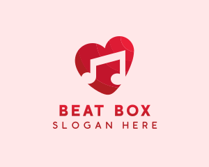 Romantic Music Love Heart logo