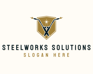 Blowtorch Welding Shield logo design