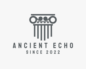 Ancient Column Temple logo design