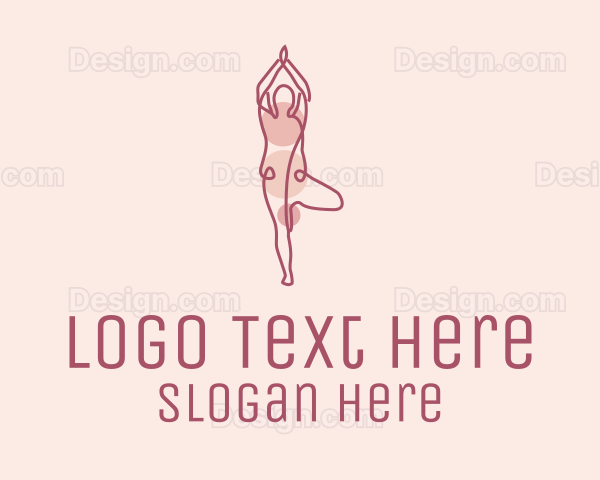 Pink Yoga Monoline Logo