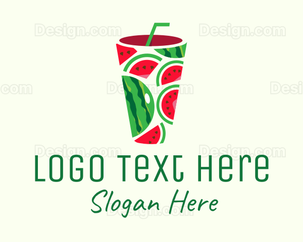 Watermelon Tropical Drink Logo