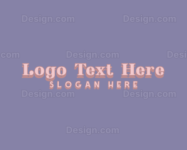 Cute Pastel Wordmark Logo