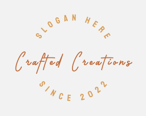 Cursive Business Badge logo design