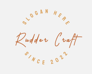 Cursive Business Badge logo design