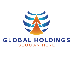 Global Shipping Arrow logo design