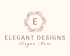 Flower Wreath Cosmetics logo design