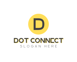 Yellow Dot Circle logo design