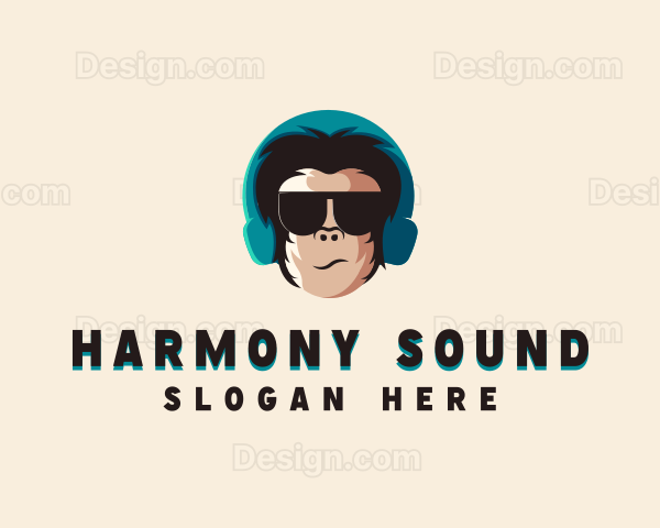 Monkey DJ Headphones Logo