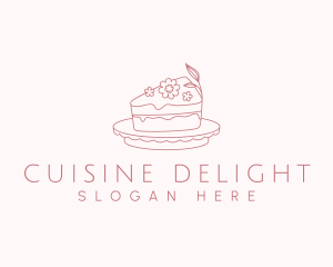 Floral Sweet Cake logo design