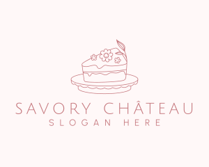 Floral Sweet Cake logo design