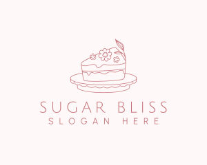 Floral Sweet Cake logo design