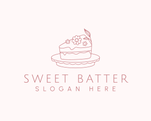 Floral Sweet Cake logo design