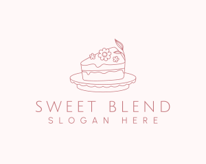 Floral Sweet Cake logo design