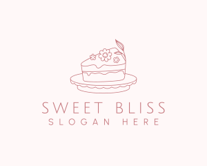 Floral Sweet Cake logo design