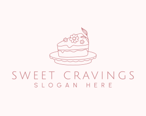 Floral Sweet Cake logo design