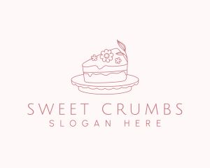 Floral Sweet Cake logo design